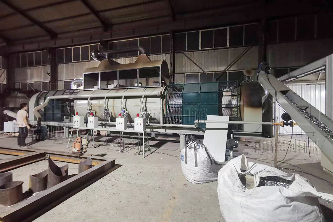 廢金屬連續(xù)式炭化爐